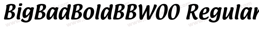 BigBadBoldBBW00 Regular字体转换